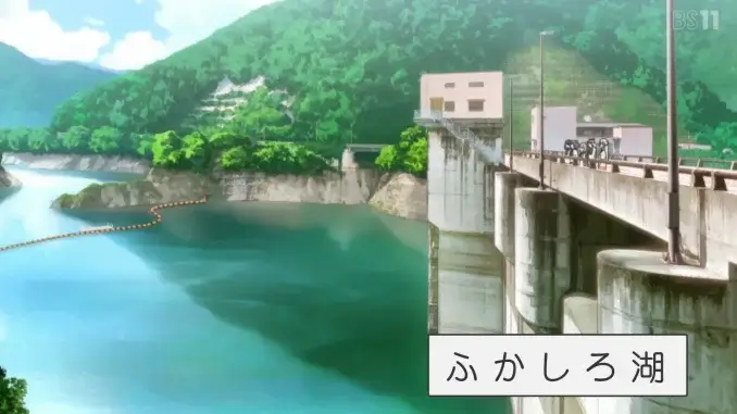 mono#12 深代大坝(从右岸俯瞰堤坝和水库上游面貌)。
