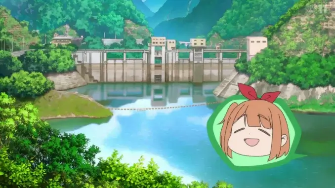 mono#12 深代水坝(堤坝上游面貌)。