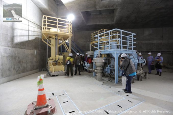 Water discharge facility located in the irrigation room