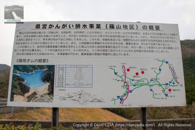 県営かんがい排水事業（篠山地区）の概要看板
