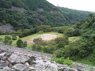 Vista del parco a valle dall'estremità superiore.