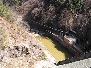 View downstream from the top
