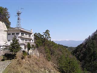 View of the administration office and the Southern Alps from the top